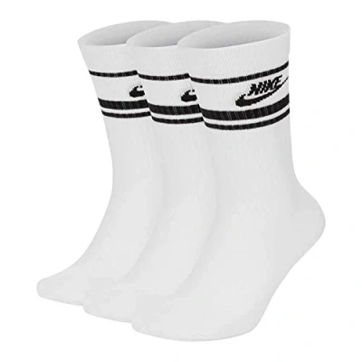 Image of Nike U Nk Crew NSW Essential STRIPE Socks White/Black/Large