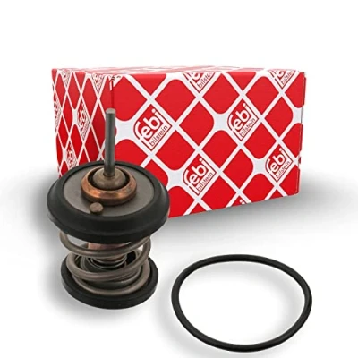 Image of 06H121113B, 06H121119B, 06H121119BS1, 6H121113B Engine thermostat FEBI BILSTEIN 34782 95C with seal ring AUDI: A4 B8 Saloon, Avant