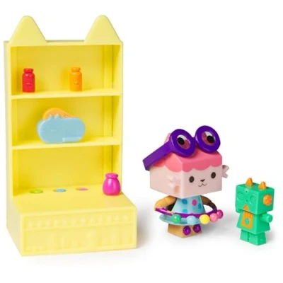 Image of Gabby’s Dollhouse, Celebration Series Baby Box Cat Bobble Figure with Dollhouse Furniture and Accessories, Kids’ Toys for Girls &amp; Boys Aged 3 Up