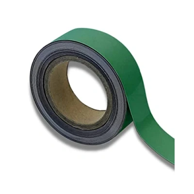 Image of Magnetic Steel Easy Wipe Tape, Thin &amp; Flexible, Cut to Fit Strip, Magnetic, High Visible Identification. Suitable For All Non Surfaces (Green 40mm x 10m)