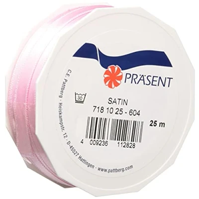 Image of C.E. Pattberg Satin Rose Gift Ribbon, 27 Yards for Wrapping Gifts, 0.39 inches Width, Ribbon Decorating &amp; Crafting, Decorative Every Occasion