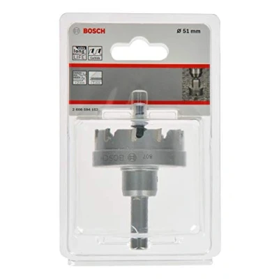 Image of Bosch Professional Tungsten Carbide Hole Saw Precision for Sheet Metal (Stainless Steel, Ø 51 mm, Drill Accessories)