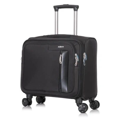 Image of DK Luggage Laptop Roller Case Business Travel Trolley 4 Wheel Black