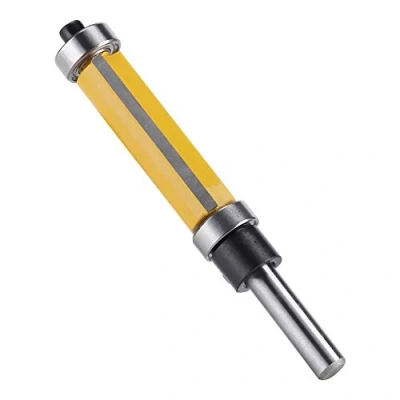 Image of Nikou Router Bit, 1/4 Inch Shank Bit Flush Trim with Top and Bottom Bearing 1 1/2&quot;H * 1/4&quot; Wood Woodworking Milling Cutter Tool