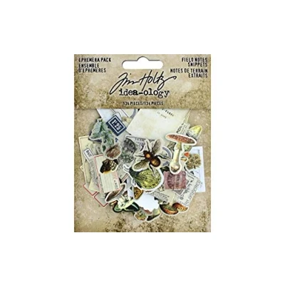 Image of Tim Holtz Advantus TH94049 Ephemera SNIPPETS ID FIELDNOTES, Field Notes, One Size