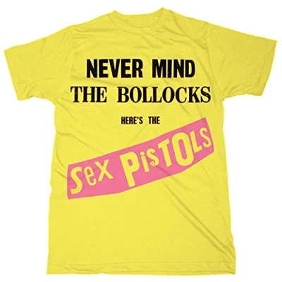 Image of Live Nation Sex Pistols Bollocks Men&#039;s T Shirt Yellow Small