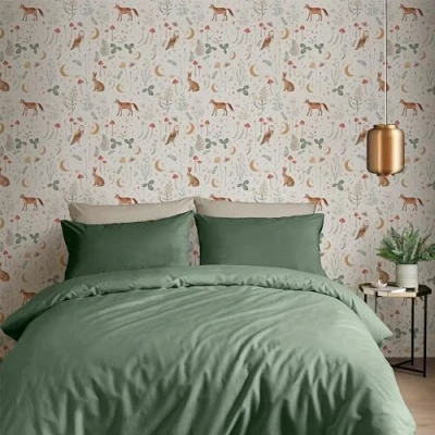 Image of Catherine Lansfield Enchanted Twilight Wallpaper, Natural