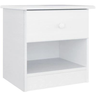 Image of vidaXL Bedside Cabinet ALTA White 41x35x41 cm Solid Wood Pine