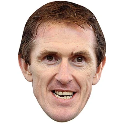 Image of FoxyPrinting Tony Ap Mccoy 2018 Sports Celebrity Cardboard Party Face Mask Fancy Dress