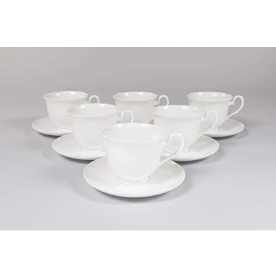 Image of FINE BONE CHINA York Cup &amp; Saucer SET OF 6