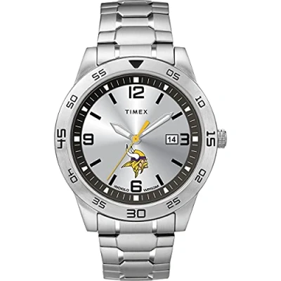Image of Timex Men&#039;s x NFL Citation Vikings Silver Analog Watch