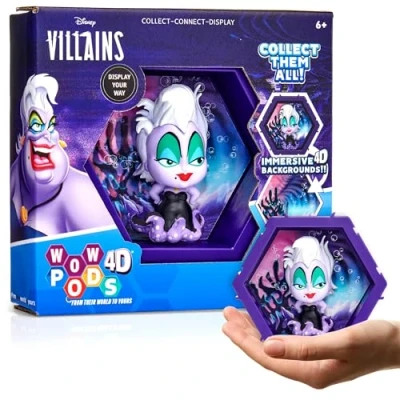 Image of WOW! PODS 4D Disney Ursula, Unique Connectable Collectable Bobble head figure that Bursts from their World into Yours, Wall or Shelf Display, Toys and Gifts for Kids, Adults collectors