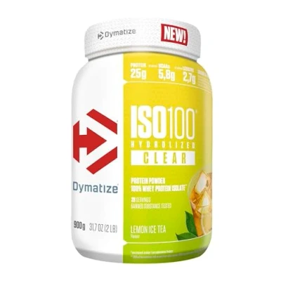Image of Dymatize ISO 100 Hydrolyzed Clear Lemon Ice Tea 900g Whey Protein Powder