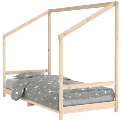 Image of vidaXL Kids Bed Frame 90x190 cm Solid Wood Pine