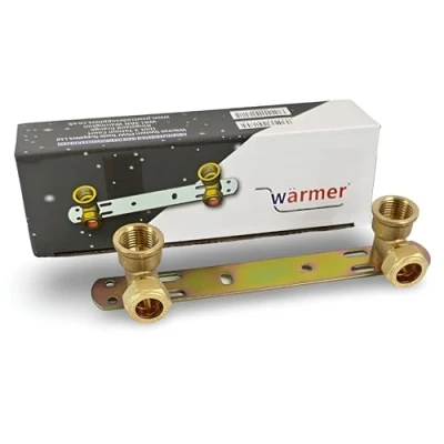 Image of Wärmer System 15mmx1/2&#039;&#039; 150mm Concealed Shower Wall Bracket Fitting Fixing Plate: Ideal for Exposed Bar, Valve, and Thermostatic Mixer Bar Valve Kits