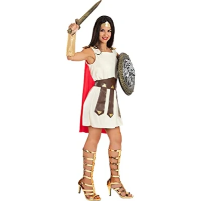 Image of Funidelia Gladiator Costume for woman Rome, Gladiator, Roman Centurion adults accessory fancy dress &amp; props Halloween, carnival parties Size S M Brown