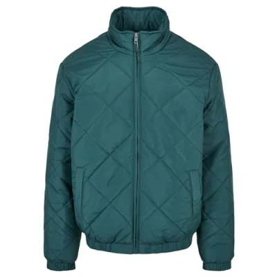 Image of Urban Classics Men&#039;s Diamond Quilted Short Jacket, Green, S