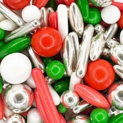 Image of Sprinkletti Christmas Ho Ho! 30g Cake Topper Sprinkles Edible Decorations Festive Mix For Xmas Themed Birthday Party Cakes &amp; Bakes