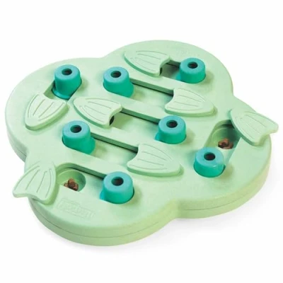 Image of Outward Hound Nina Ottosson Puppy Hide N&#039; Slide Green Interactive Treat Puzzle Dog Toy