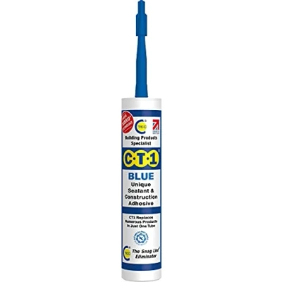 Image of CT1 Blue TRIBRID Multi Purpose Sealant &amp; Adhesive Bathroom, Shower Window Odourless Anti Mould Waterproofing Vibration Resistant Flexible 290ml