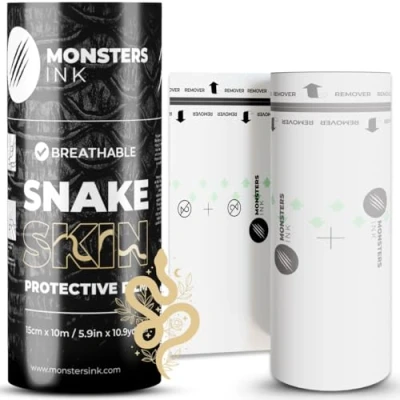 Image of Monsters Ink Matte Second Skin Tattoo Cover Roll Aftercare Bandage, Wrap Film, Skin, Protection Film &amp; Waterproof Dressings
