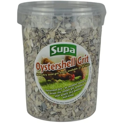 Image of Supa Poultry Oyster Shell Grit Tub, 1 Litre, Pack Of 5, An Excellent Source Calcium, This Soluble Promotes Egg Quality And General Well Being.