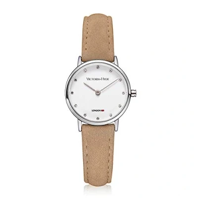 Image of VICTORIA HYDE Women&#039;s Wristwatch Marble Dial Ultra Thin Minimalist Quartz Watch for Ladies with Genuine Leather Strap(Light Brown)