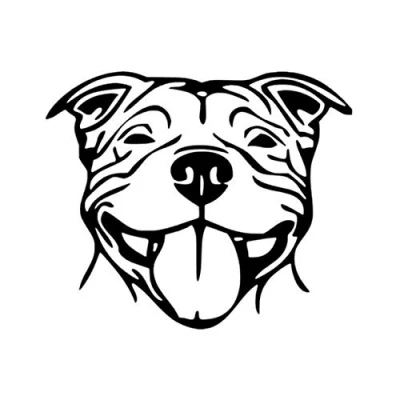 Image of car stickers 16X13.5CM Staffy Staffordshire Bull Terrier Staffie Dog Vinyl Decal Sticker Window Decor Black/Silver (Color Name : Black)