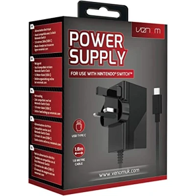 Image of Venom Nintendo Switch Power Supply (Compatible with Console, Dock and Pro Controller) (Nintendo Switch)
