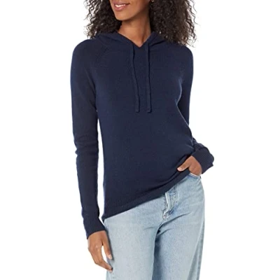 Image of Amazon Essentials Women&#039;s Soft Touch Hooded Pullover Jumper, Navy, XS