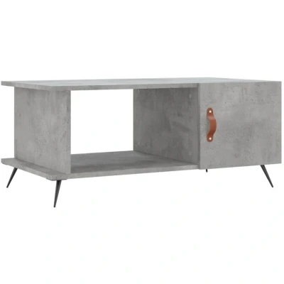 Image of vidaXL Coffee Table in Modern Style with Durable Engineered Wood and Iron Legs, Concrete Grey Finish, Assembly Required for Living Room