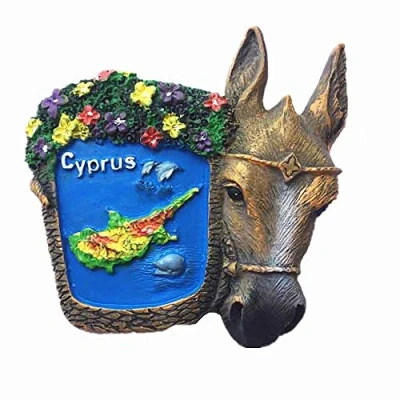 Image of Cyprus 3D Fridge Magnet Travel Souvenir Gift Collection, Home &amp; Kitchen Decoration Magnetic Sticker Refrigerator