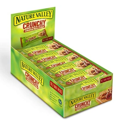 Image of Nature Valley Crunchy Canadian Maple Syrup Cereal Bars 42g (Pack of 18 x 2 bars)