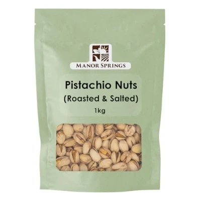 Image of Pistachio Nuts Roasted and Salted 1kg by Manor Springs