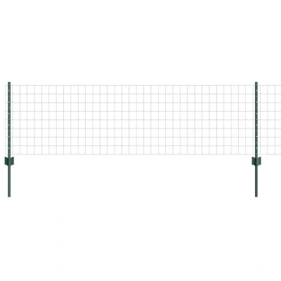 Image of vidaXL Euro Fence with 22 U Posts Green 0.6x50 m Steel