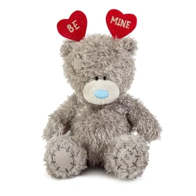 Image of Me To You Tatty Teddy &#039;Be Mine&#039; 10cm Bear Official Valentine&#039;s Day Collection, Grey