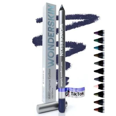 Image of Wonderskin 1440 Longwear Purple Eyeliner Pencil Waterproof, Sharpenable and Smudge Proof Blue Eye Liner Pencils (Blueberry)