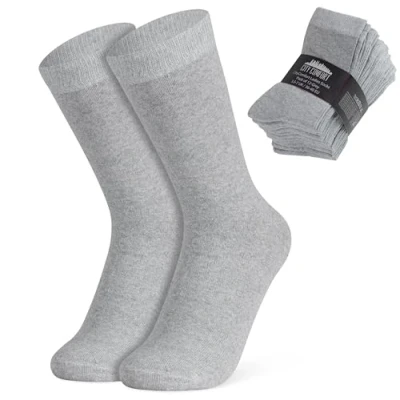 Image of CityComfort Calf Socks for Women, Soft and Breathable Multipack (Grey 12 Pack)