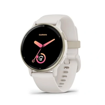 Image of Garmin vívoactive 5, AMOLED GPS Smartwatch , All day Health Monitoring, Advanced Fitness Features, Personalised Sleep Coaching, Music and up to 11 days battery life, Ivory