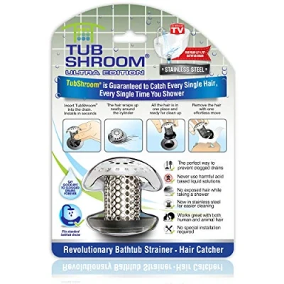 Image of TubShroom Bathtub Hair Drain Catcher Stainless Steel, Standard
