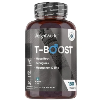 Image of Testosterone Supplements for Men 180 Vegan Tablets (3 Months Supply) With Maca, Fenugreek, Zinc, Magnesium, Vitamin D &amp; Aspartic Energy, Performance Muscle Growth Test Boosters