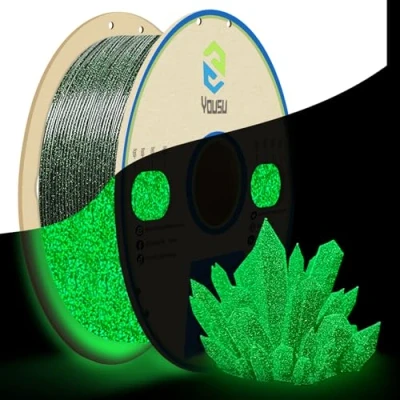 Image of YOUSU 3D Printer Filament PLA 1.75mm Laser Paillette Series Galaxy Black 1kg(2.2lbs).