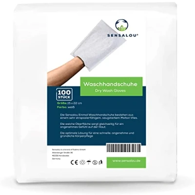 Image of Sensalou Disposable Wash Mitt for Adults, Babies, Children