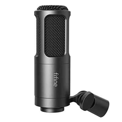 Image of FIFINE Studio XLR Microphone, Dynamic Podcast Mic for Vocal, Recording, Streamer video, Voice Over, Metal Microphone with Cardioid Pattern, Black K669D