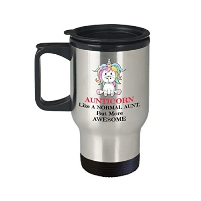 Image of Aunticorn Like A Normal Aunt But More Awesome Travel Mug Gift for Auntie