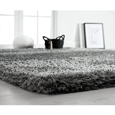 Image of Mia&#039;s Teppiche Fiona Rug Living Room, Bedroom Anthracite 80x150 cm High Pile