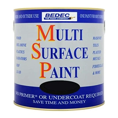 Image of Bedec Multi Surface Paint Matt Black 5 Litre