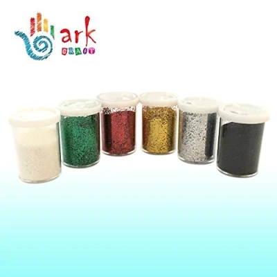 Image of Glitter Shakers for Crafting, Scrapbooking, Card and Decoration Making Arts &amp; Crafts Supplies (Set of 6 Assorted Colours) By Ark Craft