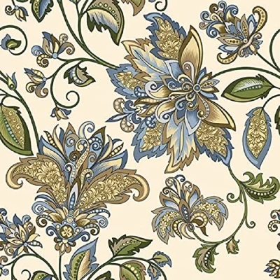 Image of CraftyThings 4 x Paper Napkins Golden Blue Ideal for Decoupage/Napkin Art