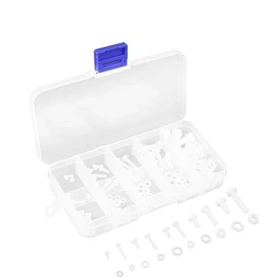 Image of 150pcs Nylon Screws s Nuts Washers Fastener Assortment Kit in Box M2 M2.5 M3 M4 M5